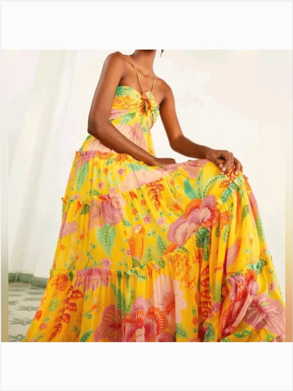Farm Rio Macaw Bloom Maxi Dress size XS